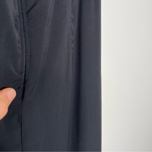 Abercrombie & Fitch Off The Shoulder Ruched Midi Dress Black Size Medium - Picture 11 of 16